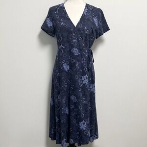 Marine Layer Floral Wrap Dress